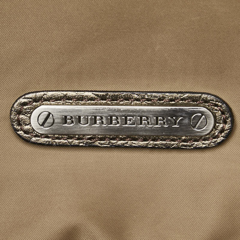 Burberry Nylon Leather Logo Shoulder Bag