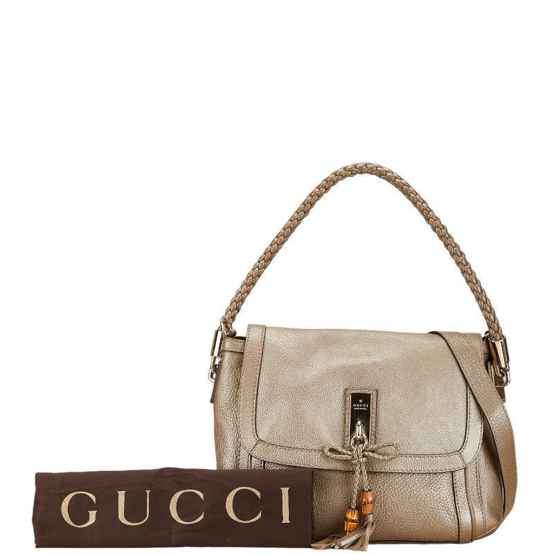 Gucci Bella Ribbon Tassel Leather Handbag