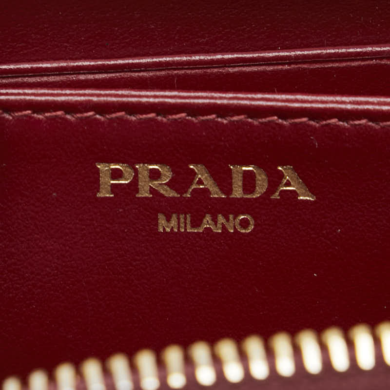 Prada Leather Round Zipper Coin Case