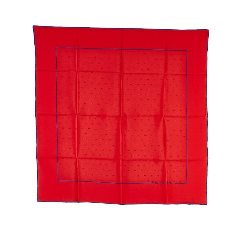 Dior Silk CD Logo Scarf Red Blue