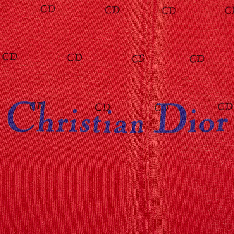 Dior Silk CD Logo Scarf Red Blue