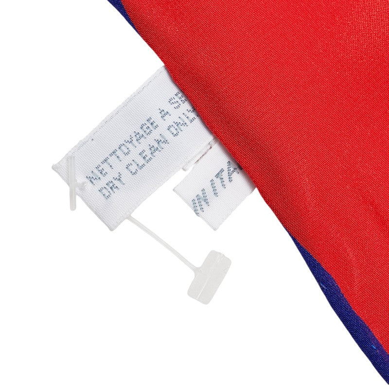 Dior Silk CD Logo Scarf Red Blue