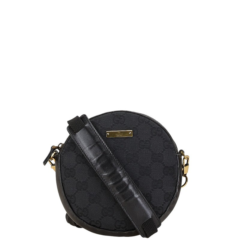 Gucci GG Canvas Leather Round Crossbody Bag