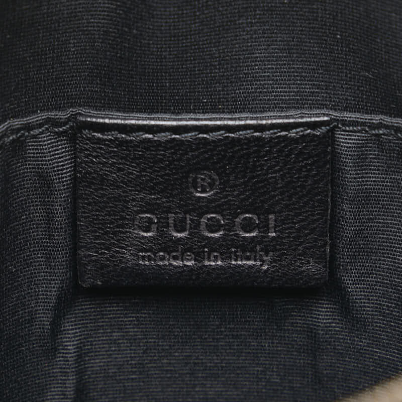 Gucci GG Canvas Leather Round Crossbody Bag