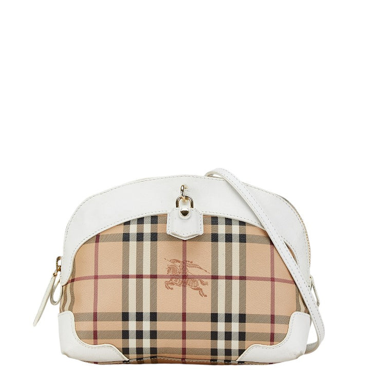 Burberry Nova Check PVC Leather Shoulder Bag in Very Good Condition