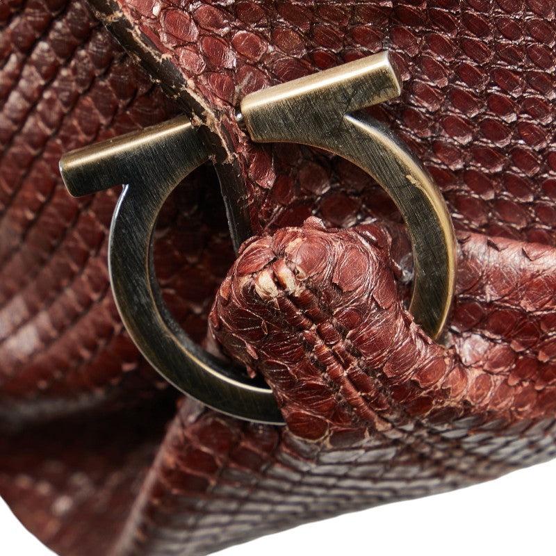 Salvatore Ferragamo Python Gancini 2WAY Handbag