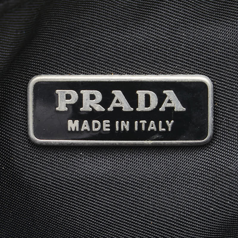 Prada Nylon Triangle Logo Plate Pouch