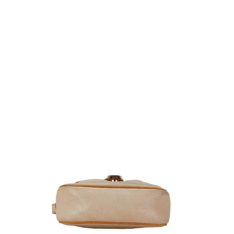 Celine Leather Shoulder Bag Beige