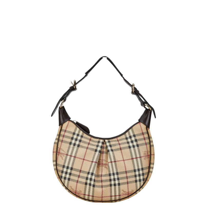 Burberry Nova Check PVC Leather Shoulder Bag in Very Good Condition