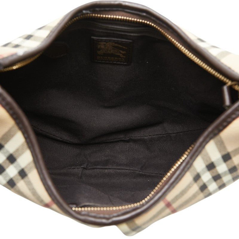 Burberry Nova Check PVC Leather Shoulder Bag