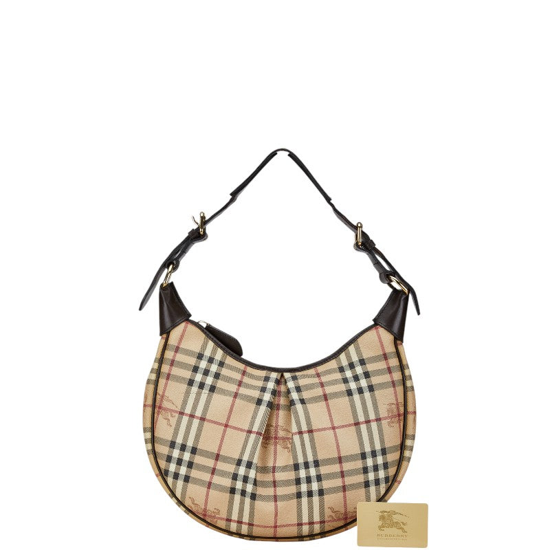 Burberry Nova Check PVC Leather Shoulder Bag in Very Good Condition