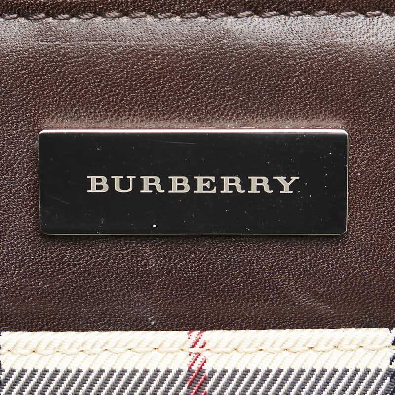 Burberry Nova Check Canvas Leather Handbag in Very Good Condition