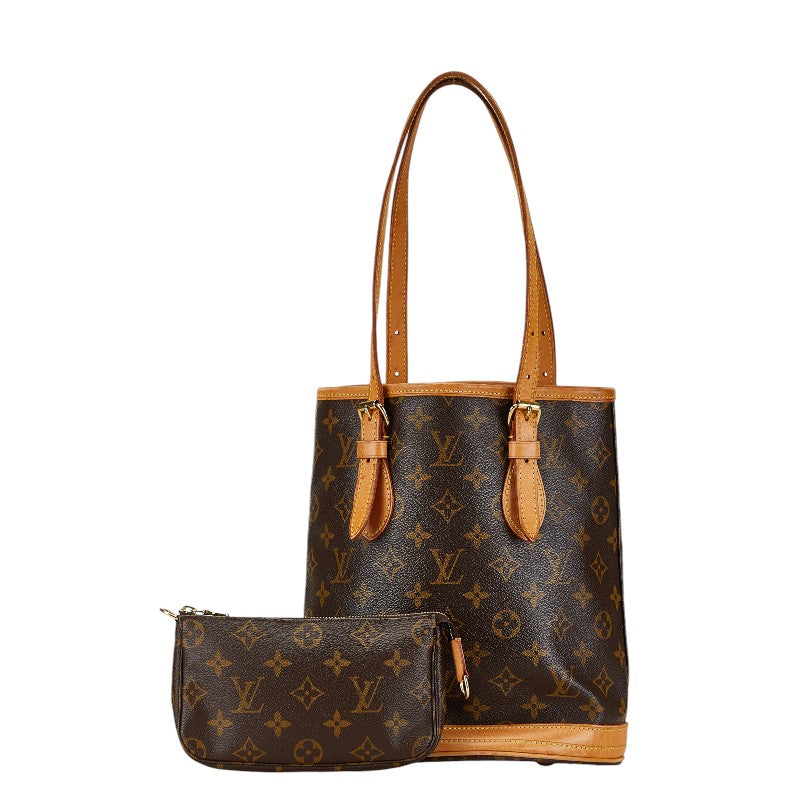 Louis Vuitton Monogram Petit Bucket PM Tote Bag