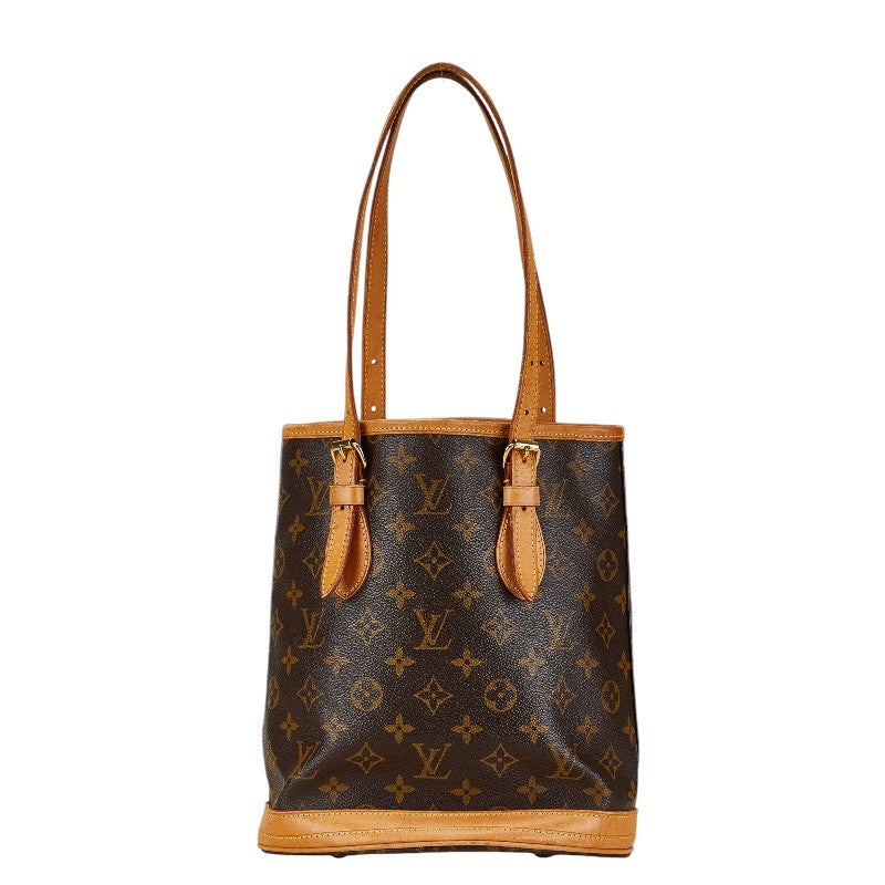 Louis Vuitton Monogram Petit Bucket PM Tote Bag