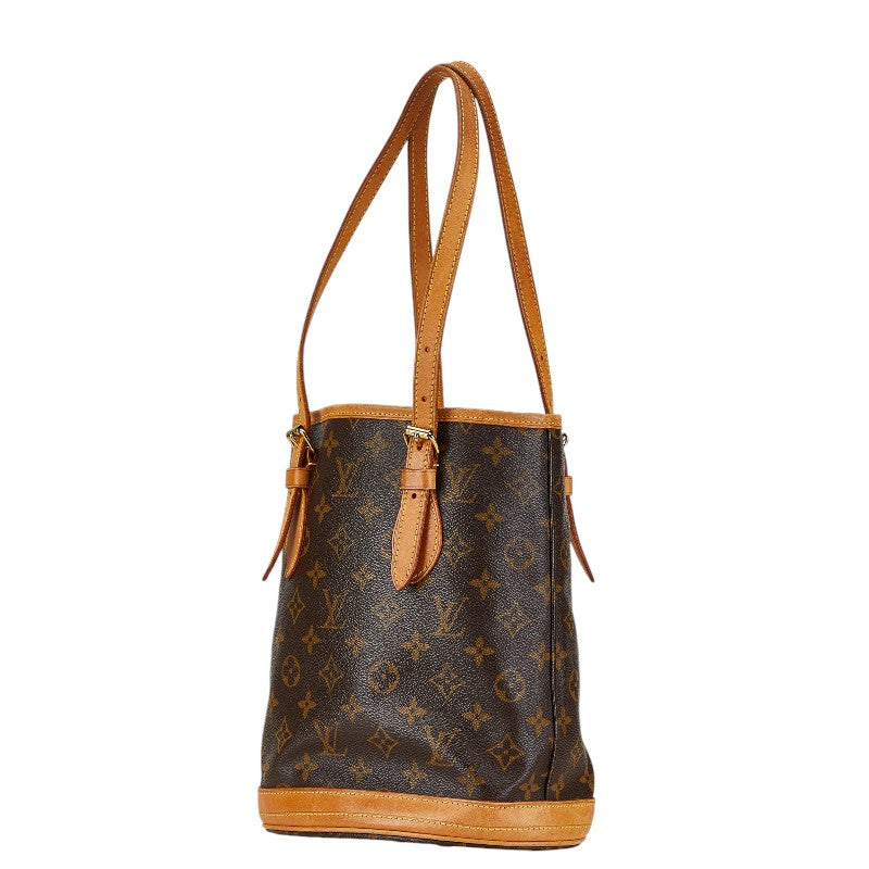 Louis Vuitton Monogram Petit Bucket PM Tote Bag