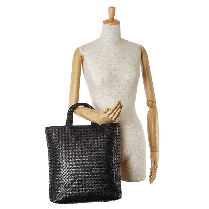 Bottega Veneta Leather Tote Handbag Black