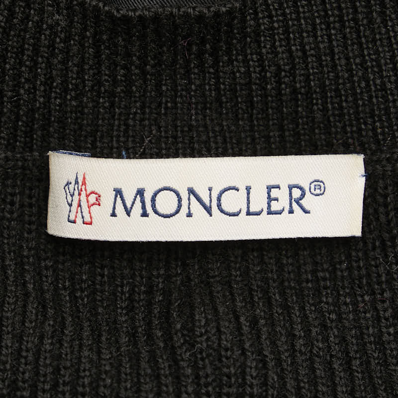 Moncler ABITO Pleated Dress XS Black Wool Polyester