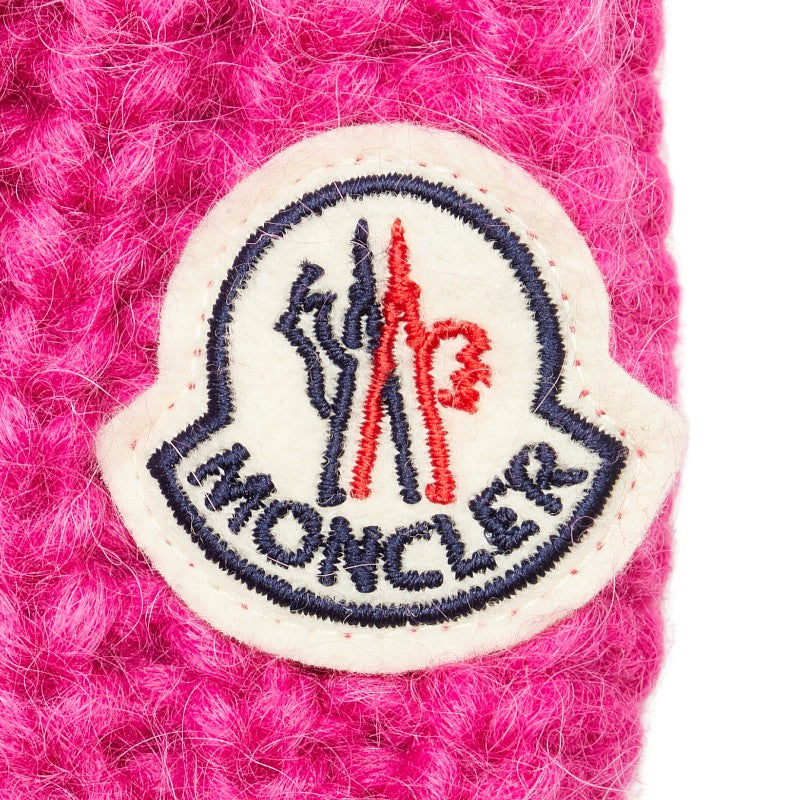 Moncler Alpaca Wool Logo Sweater S Pink Red