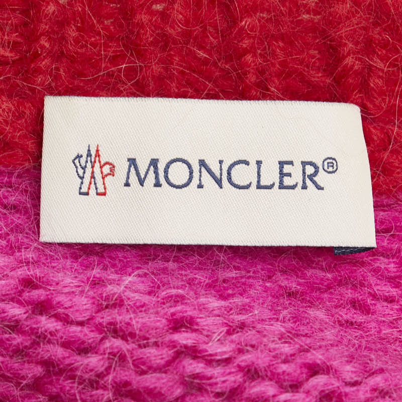 Moncler Alpaca Wool Logo Sweater S Pink Red