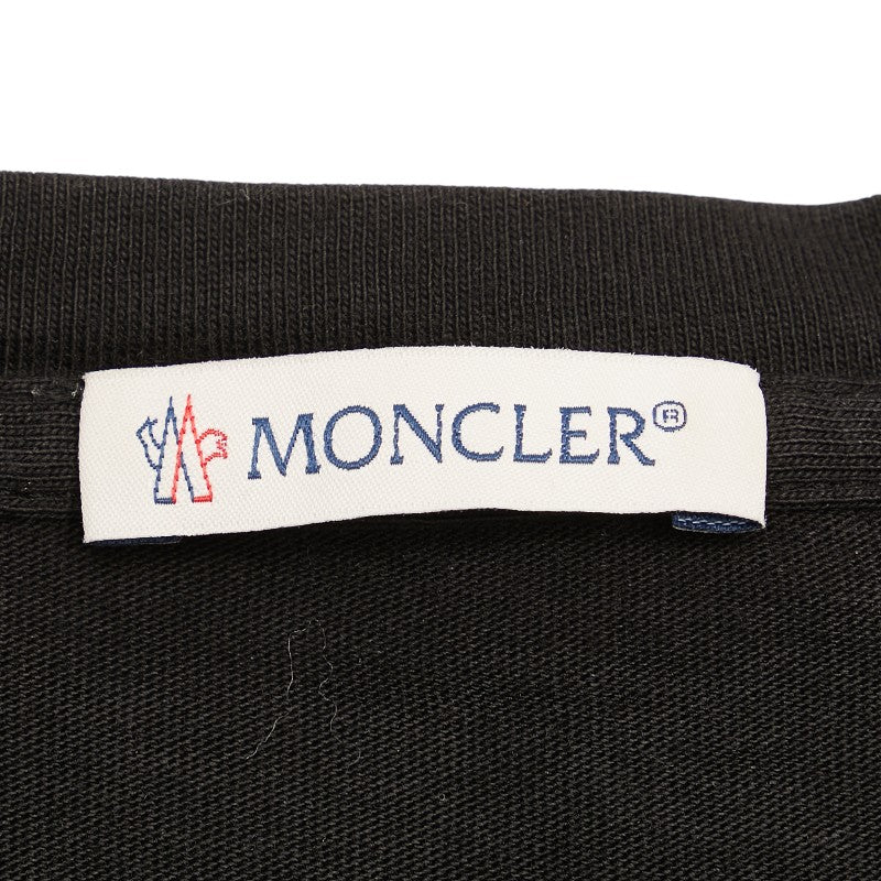 MONCLER Logo Patch Cotton T-Shirt XS Black