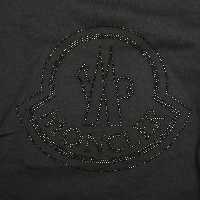 Moncler Logo Studded Cotton T-Shirt Black