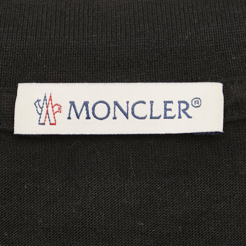 Moncler Logo Studded Cotton T-Shirt Black