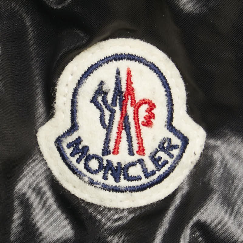 Moncler Logo Patch Hoodie XS Black Cotton Nylon