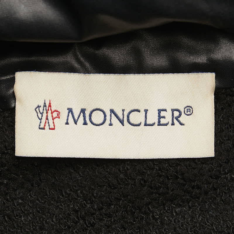 Moncler Logo Patch Hoodie XS Black Cotton Nylon