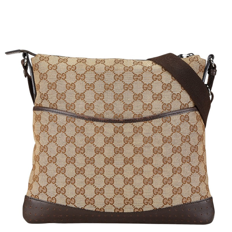 Gucci GG Canvas Shoulder Bag 145857 Beige Brown