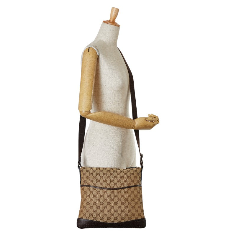 Gucci GG Canvas Shoulder Bag 145857 Beige Brown