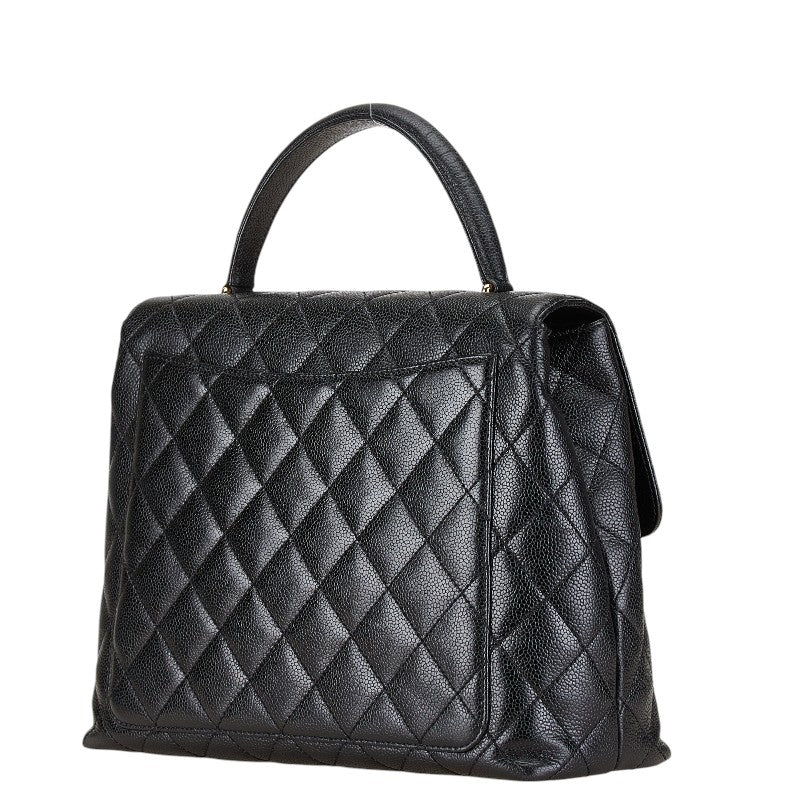 Chanel Caviar Skin Matelasse Coco Mark Kelly Handbag