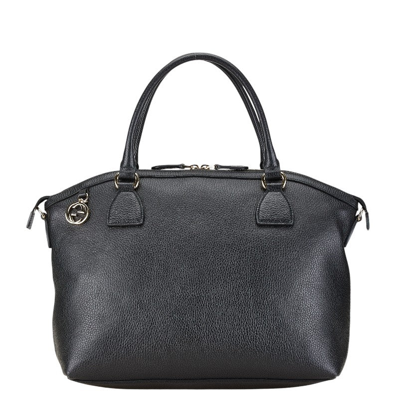 Gucci Leather Tote Handbag 449660 Black