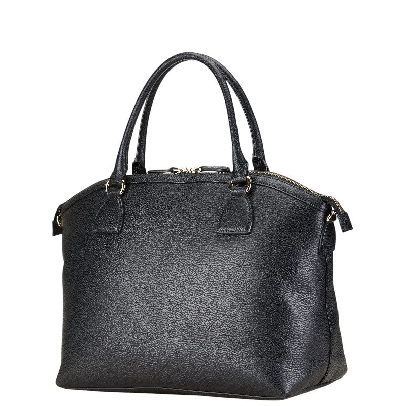 Gucci Leather Tote Handbag 449660 Black