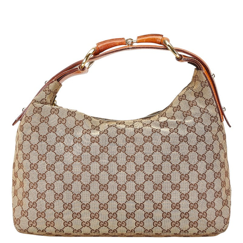 Gucci Canvas Leather Horsebit Handbag