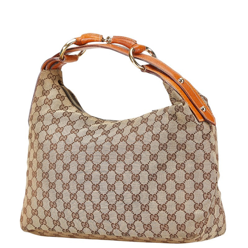 Gucci Canvas Leather Horsebit Handbag