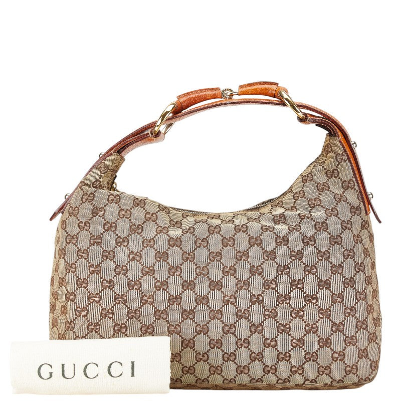 Gucci Canvas Leather Horsebit Handbag