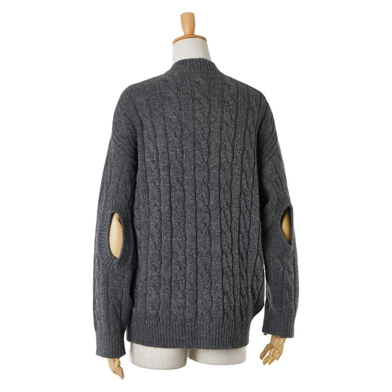 Prada Cashmere Knit Cardigan Gray