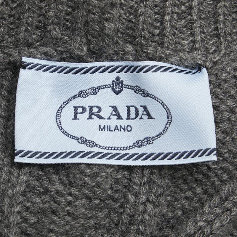 Prada Cashmere Knit Cardigan Gray