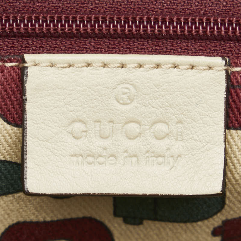 Gucci Canvas Leather Princy Ribbon Tote Bag