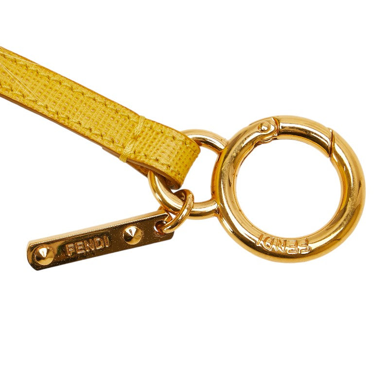 Fendi Fur Pom Pom Keychain Charm Yellow