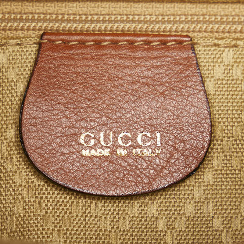 Gucci Bamboo Leather Backpack Brown