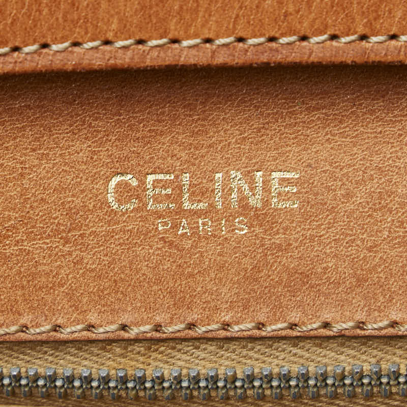 Celine Macadam Brown PVC Leather Shoulder Bag