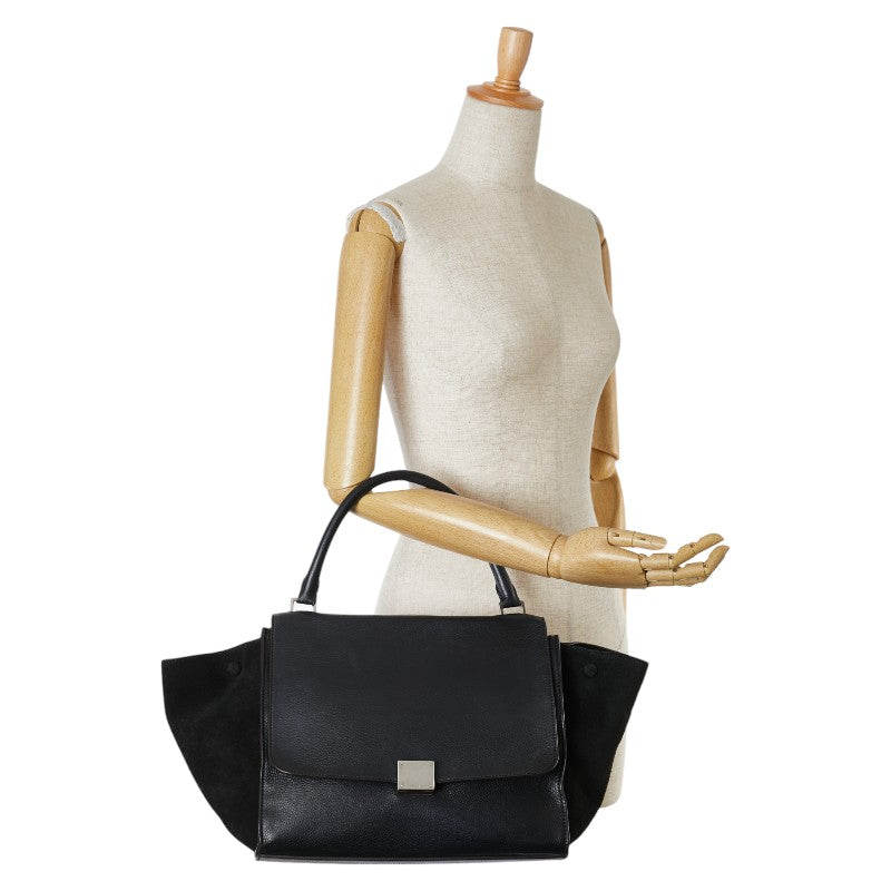 Celine Trapeze Leather Suede Handbag