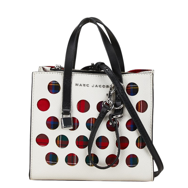 Marc Jacobs Check Mini Grind Leather Handbag