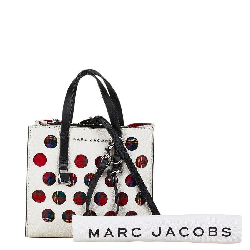 Marc Jacobs Check Mini Grind Leather Handbag