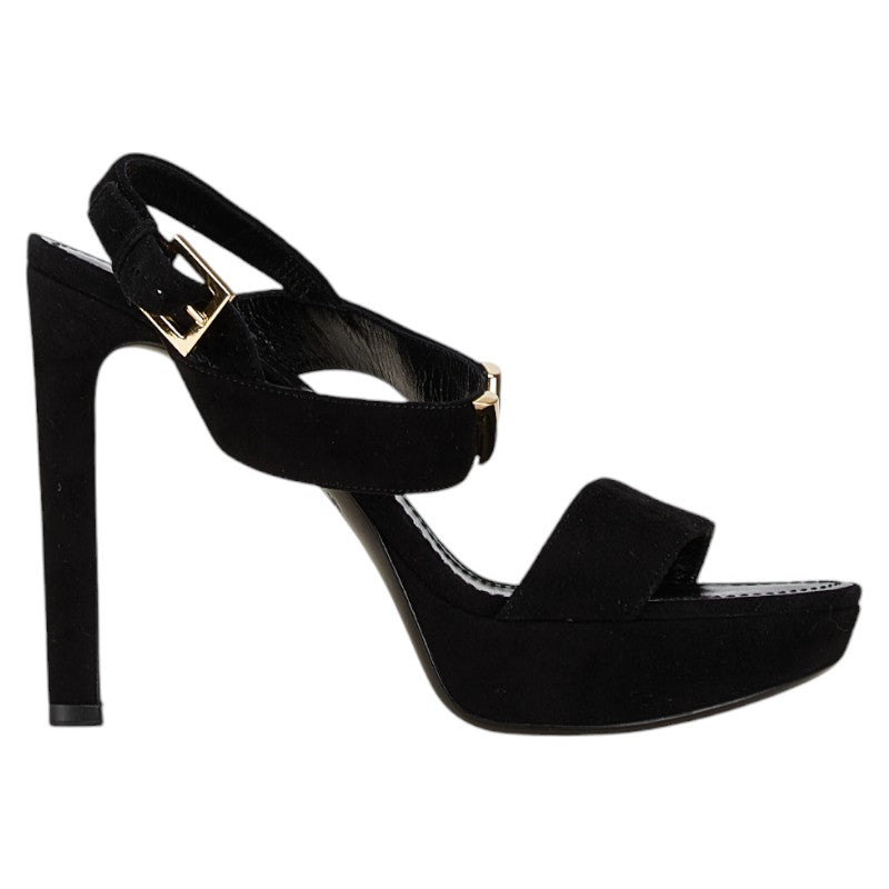 Louis Vuitton Leather Suede Sandals Black