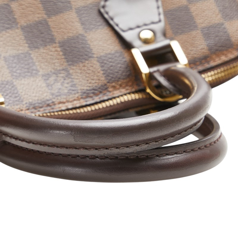 Louis Vuitton Damier Alma Handbag Brown PVC Leather