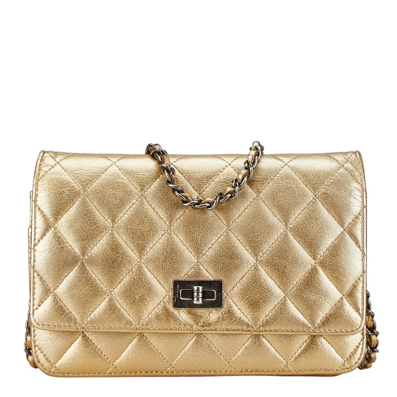 Chanel Lambskin Matelasse Chain Shoulder Wallet Bag