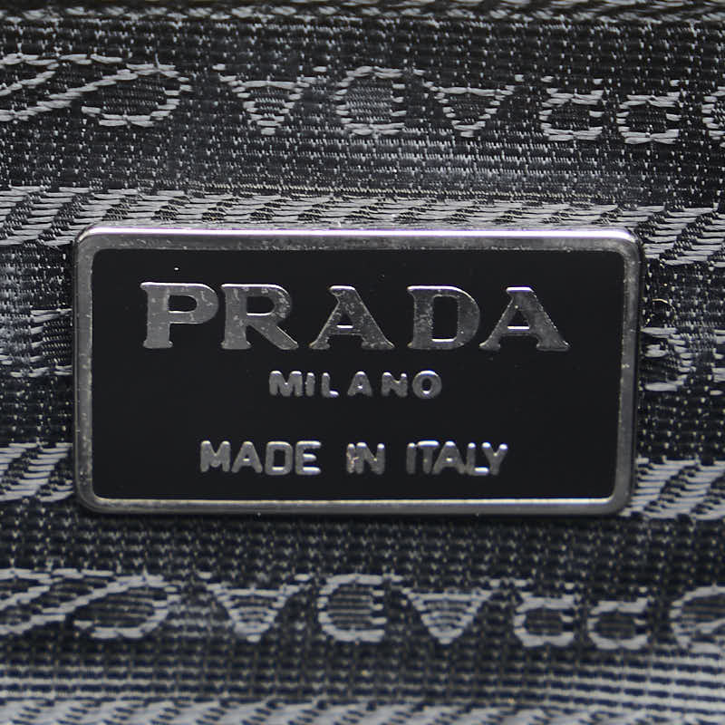 Prada Nylon Leather Logo Handbag