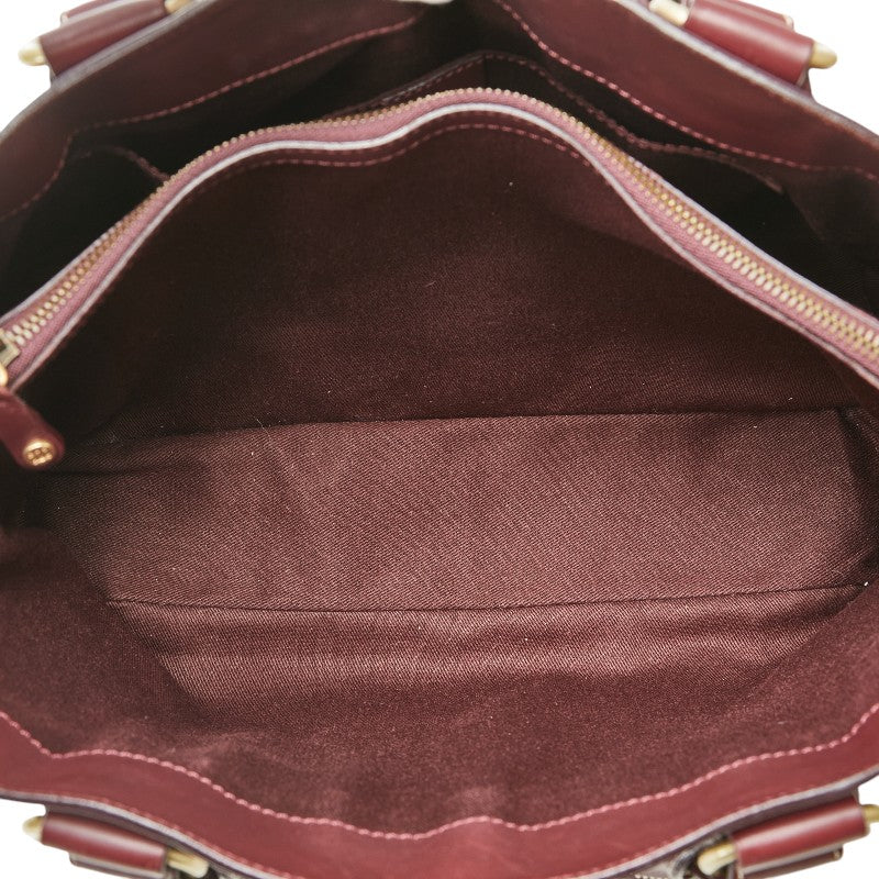 Celine Leather Boogie Handbag Wine Red